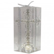 Cross With White Pearl Large 