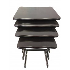 Fancy Wooden Tables set of 4 Dark Brown