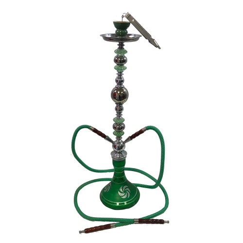 Hookah (comes with multiple colors & sizes) Green and Silver