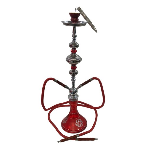 Hookah (comes with multiple colors & sizes) Red and Silver