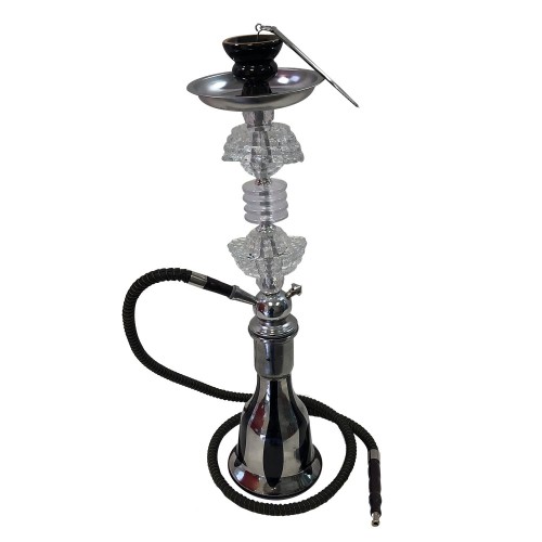 Hookah (comes with multiple colors & sizes) Silver and Black