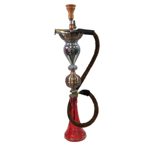 Hookah Red, Gold and Silver 