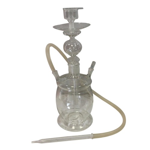 Hookah Transparent Black and Red comes with Black Bag