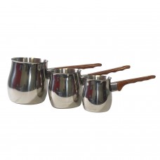 Coffee Pot set of 3 Stainless Steel 6-12-24oz