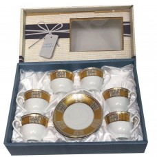 Regular Coffee Cups White and Gold 