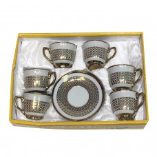 Regular Coffee Cups White and Gold