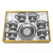 Regular Coffee Cups White and Silver