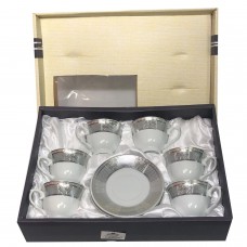 Regular Coffee Cups White and Silver