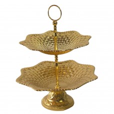 Candy Double Tier Tray Gold