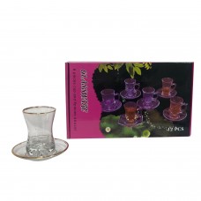 Tea Cup Transparent with Gold Line