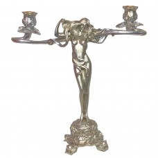 Lady Candle Stand Champagne Gold 