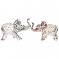 Elephant Silver and White 