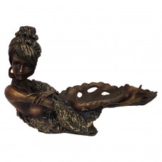 Lady with Leaf Gold and Brown