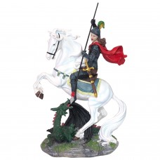 St George White Horse Red and Green 