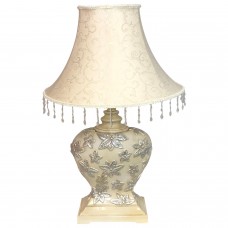 Table Lamp Off White and Silver