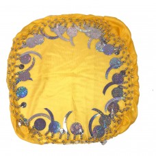 Dancing Wrag 50x50cm Yellow with Silver - Open