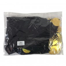Dancing Wrag 50x50cm Black with Gold
