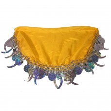 Dancing Wrag 50x50cm Yellow with Silver - Half Open