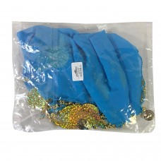 Dancing Wrag 50x50cm Light Blue with Gold